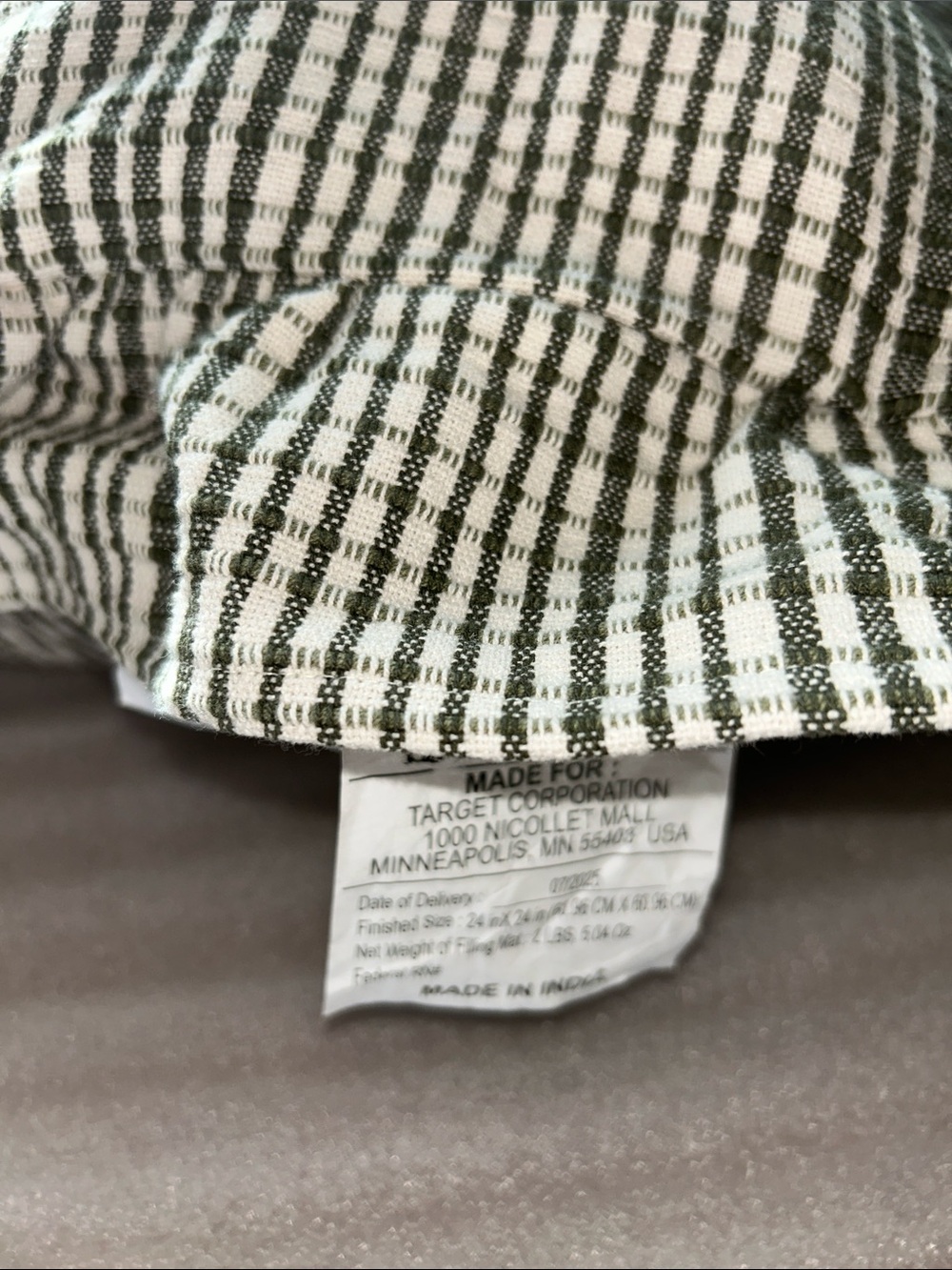 Studio McGee 24” Uneven Plaid Ruffle Pillow - Green/Tan - Picture 10 of 10